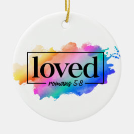 RAINBOW FARBIERTE DAS WORT LIEBT KERAMIK ORNAMENT