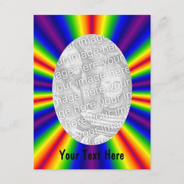 Rainbow-farbiges Rays-Foto Postkarte (Vorderseite)