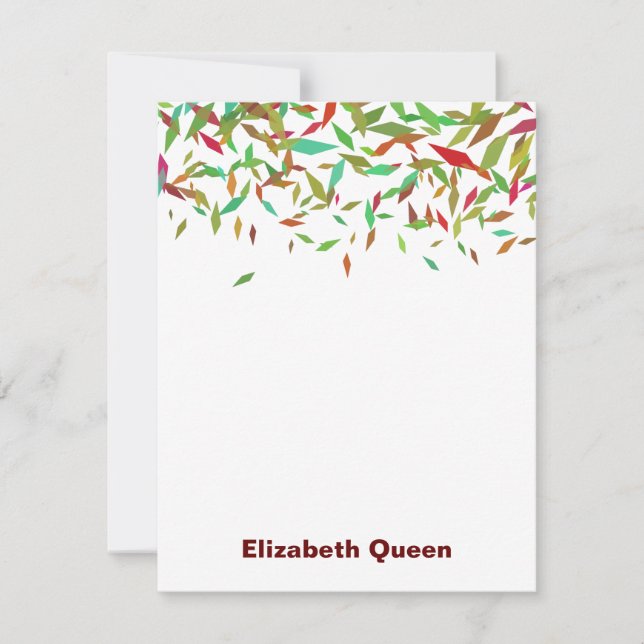 Rainbow Faux Foil Confetti Invitation Papeterie (Devant)