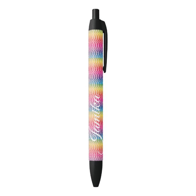 Rainbow Faux Parties scintillant Ombre Nom Stylo d (Bas (Vertical))