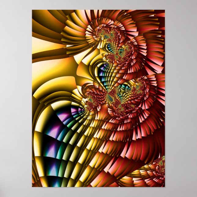 Rainbow Feathers Poster (Vorne)