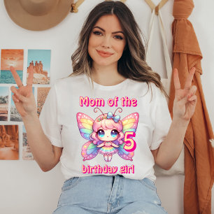 Rainbow-Fee-Schmetterling-Mama des Geburtstagsmädc T-Shirt