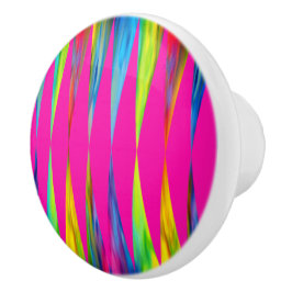 [Rainbow Fiesta] Harlequin Geometrisch Hot Pink Keramikknauf