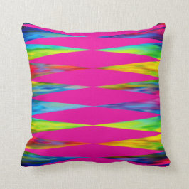 [Rainbow Fiesta] Harlequin Geometrisch Hot Pink Kissen