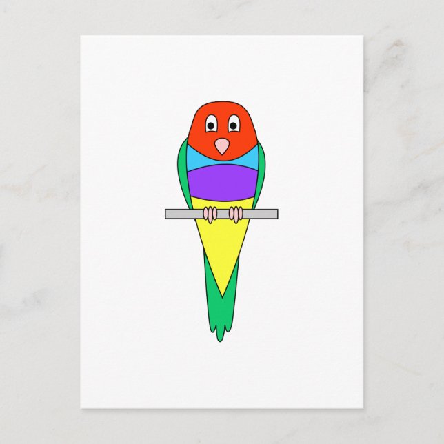 Rainbow Finch Bird. Farbenfroher Gouldian. Postkarte (Vorderseite)