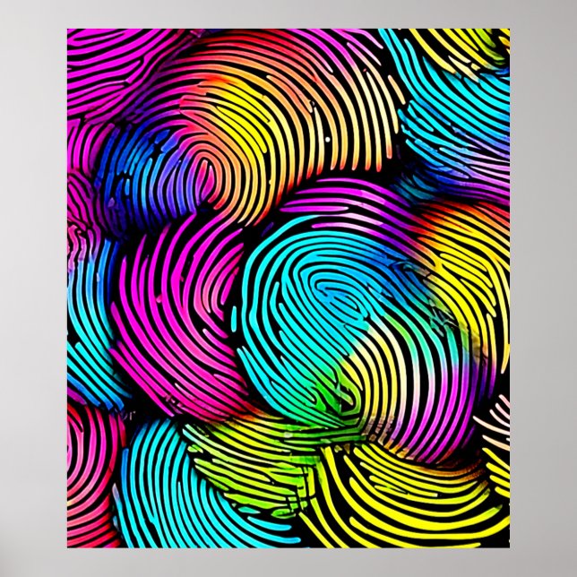 Rainbow Fingerprint Dreams Poster (Vorne)