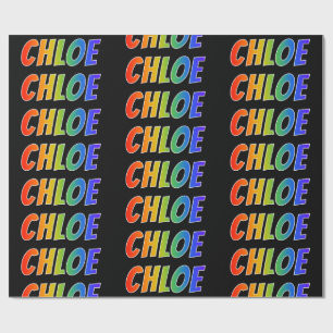 Rainbow First Name ‚CHLOE‘, Spaß und Farben Geschenkpapier
