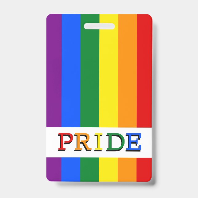 Rainbow Flag Abzeichen & LGBT, Stolz Ausweis (Vorderseite)
