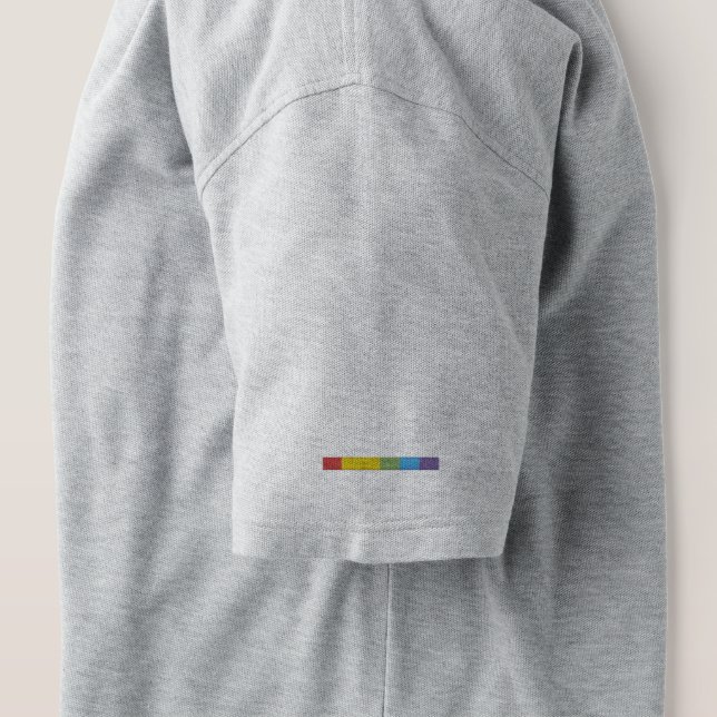 Rainbow Flag Bar (beide Sleeves) bestickter Polo (Design Links)