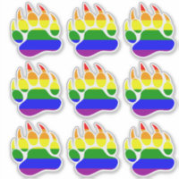 Rainbow Flag Bear Paw