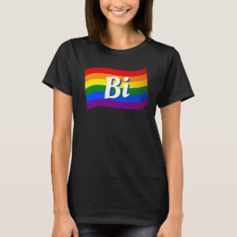 Rainbow Flag Bi Bisexual pride LGBT LGBTQ Stolz T-Shirt