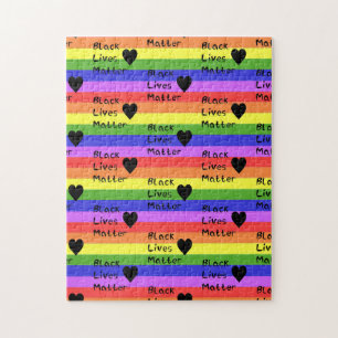 Rainbow Flag Black Living Matter Text LGBTQ