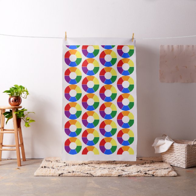 RAINBOW FLAG BUTTON RAYS + Ihr Backgr. Ideen Stoff (Beispiel)