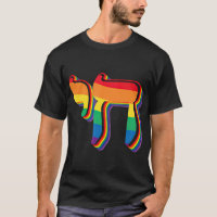 Rainbow Flag Chai Symbol jüdischer Gay Pride Jude