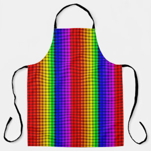 Rainbow Flag Colors Gay Kariert Design GLBTQ Schürze