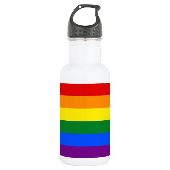 RAINBOW FLAG FARBEN TRINKFLASCHE (Vorderseite)