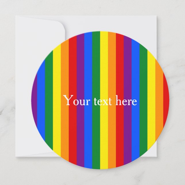 RAINBOW FLAG FLAG FARBEN + Ihr Text (Vorderseite)