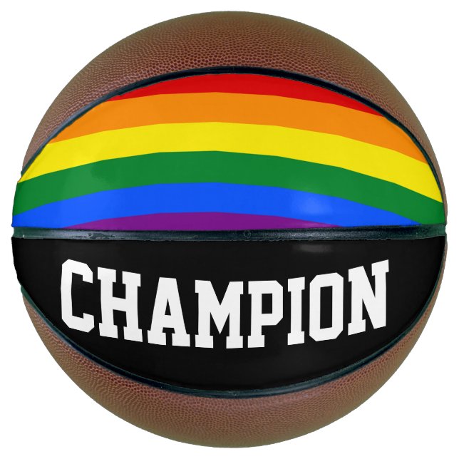 RAINBOW FLAG FLAG FARBEN + Ihre Ideen Basketball (Vorderseite)