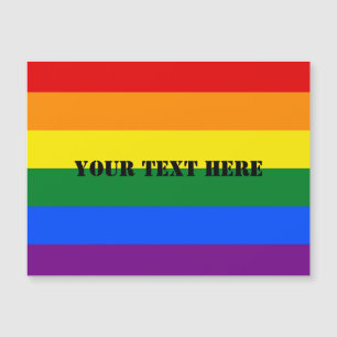 RAINBOW FLAG FLAG FARBEN + Ihre Ideen Magnetkarte