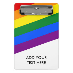RAINBOW FLAG FLAG FARBEN + Ihre Ideen Mini Klemmbrett