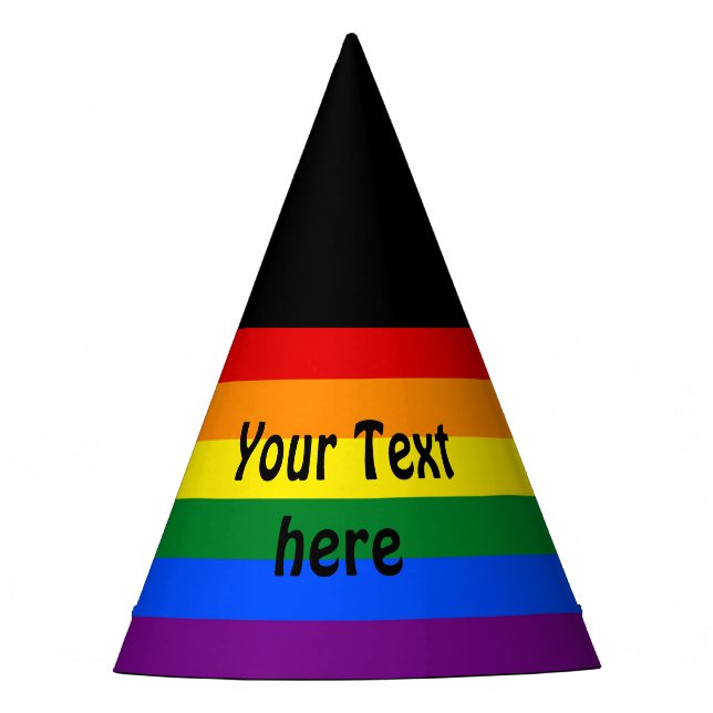 RAINBOW FLAG FLAG FARBEN + Ihre Ideen Partyhütchen (Vorderseite)