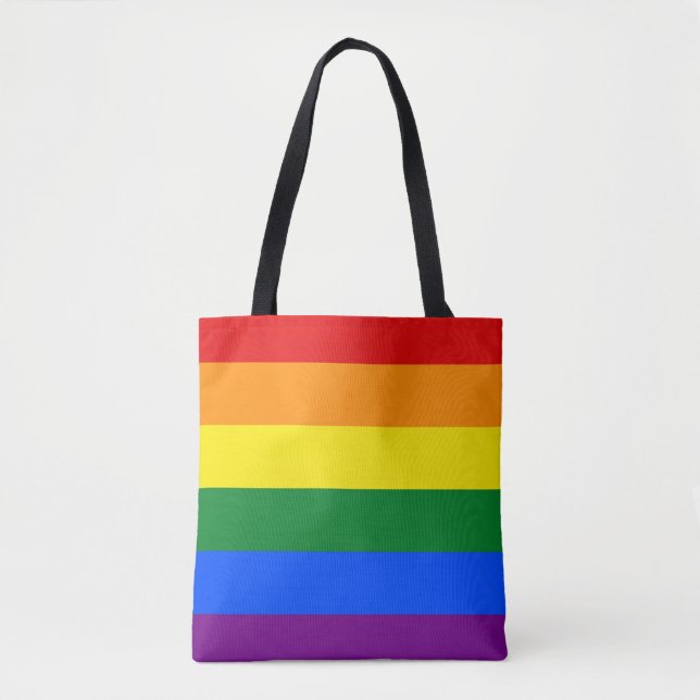 RAINBOW FLAG FLAG FARBEN + Ihre Ideen Tasche (Vorderseite)