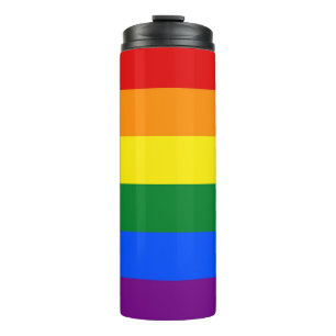 RAINBOW FLAG FLAG FARBEN + Ihre Ideen Thermosbecher