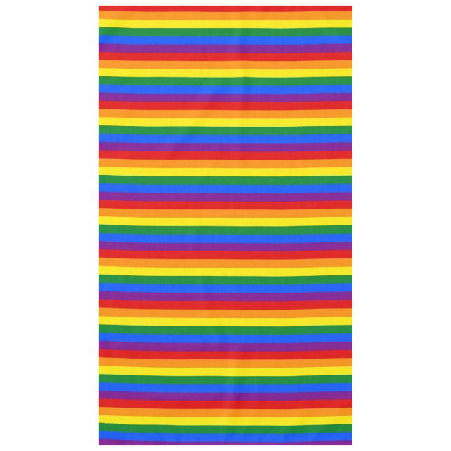 RAINBOW FLAG FLAG FARBEN + Ihre Ideen Tischdecke (Vorderseite)