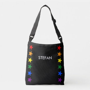 RAINBOW FLAG FLAG FARBEN & Stars + Ihre Ideen Tragetaschen Mit Langen Trägern