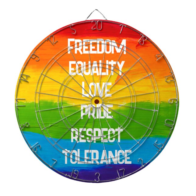 Rainbow Flag Gay Lesbian LGBT Dartscheibe (vorne)