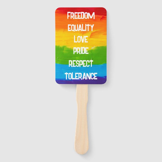 Rainbow Flag Gay Lesbian LGBT Fächer (Vorderseite)