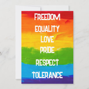 Rainbow Flag Gay Lesbian LGBT Feiertagskarte