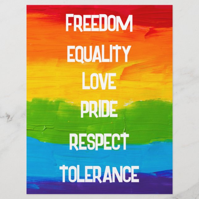 Rainbow Flag Gay Lesbian LGBT Flyer (Vorne)