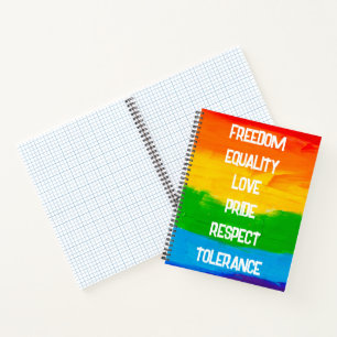 Rainbow Flag Gay Lesbian LGBT Notebook - Prix Notizbuch