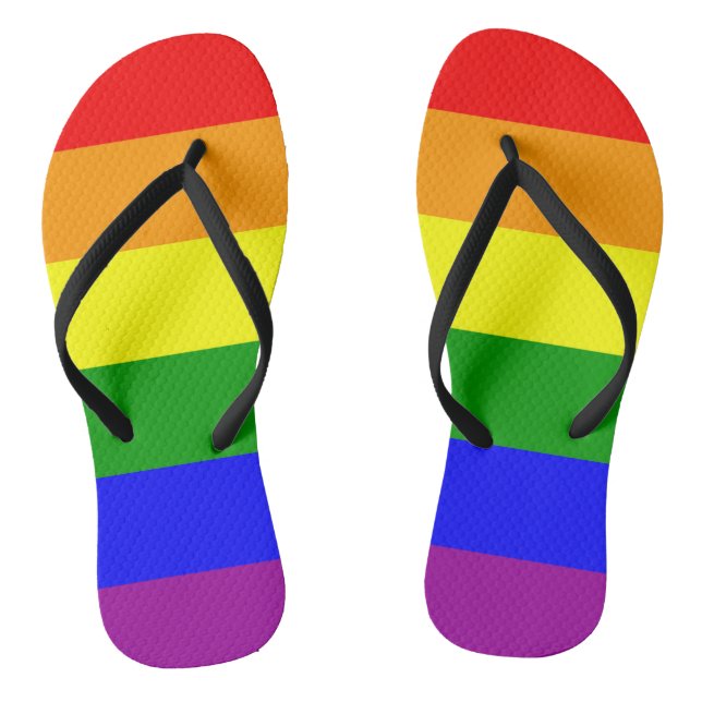 Rainbow Flag Gay Lesbian Prix Flip Flops (Fußbett)