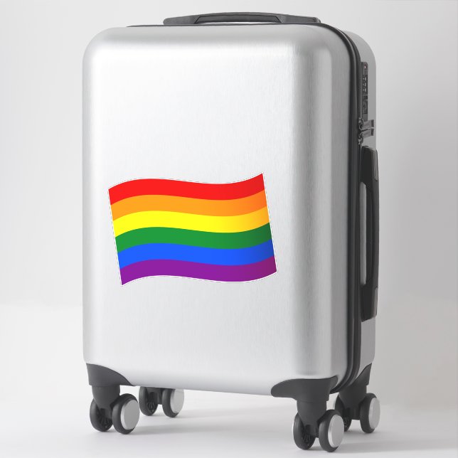 Rainbow Flag Gay Pride LGBTQ out und stolz Aufkleber (Koffer)