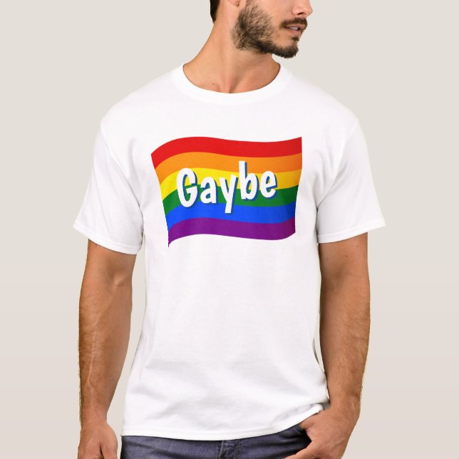 Rainbow Flag Gaybe Kind homosexueller Eltern T-Shirt (Vorderseite)