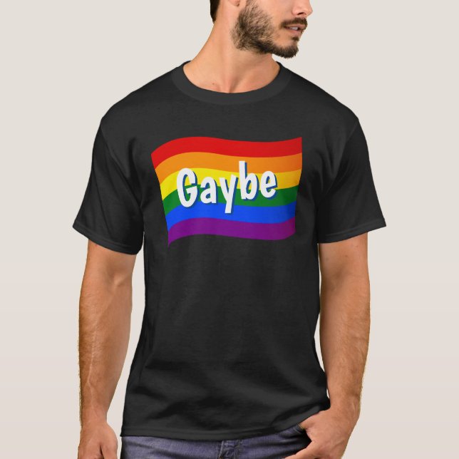 Rainbow Flag Gaybe Kind homosexueller Eltern T-Shirt (Vorderseite)