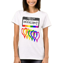 Rainbow Flag Hearts Wedding Officile Name Abzeiche