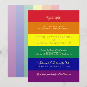Rainbow Flag Hochzeit Einladung