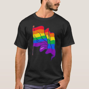 Rainbow Flag Human Rights Lgbtq Gay Pride Que T-Shirt