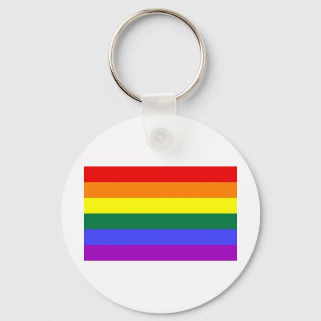 Rainbow Flag Keychain Schlüsselanhänger (Vorderseite)