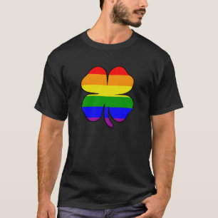 Rainbow Flag Kleeblatt Gay Pride T-Shirt