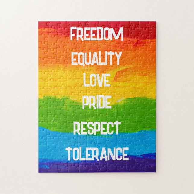 Rainbow Flag LGBT Jigsaw Puzzle - Fide Gift Idea (Vertical)