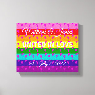 Rainbow Flag Original 8 Streifen LGBT Gay Marriage Leinwanddruck
