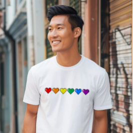 Rainbow Flag Pixel Herz T-Shirt