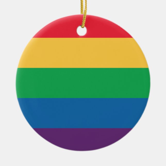Rainbow Flag Pride Ornament (Vorne)
