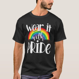 Rainbow Flag Queer Gay Pride Monat Tragen Sie es m T-Shirt