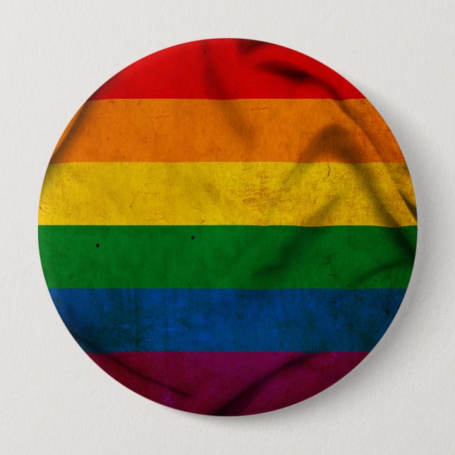 RAINBOW FLAG SQUARE LEINWAND BUTTON (Vorderseite)