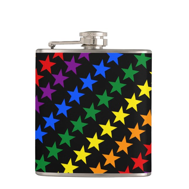 RAINBOW FLAG STARTEN + Ihre Ideen Flachmann (Vorderseite)